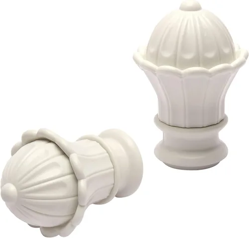 Bettomshin Remates de tapa de barra de cortina, aptos para barras de cortina de 1.024-1.102 in/1.02-1.1 pulgadas de diámetro exterior, enchufe de