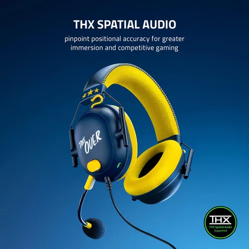 Vista 6 de Razer BlackShark V2 Auriculares para juegos sonido envolvente espacial THX 7.1, controladores de 1.97 pulgadas, micrófono desmontable, computadora