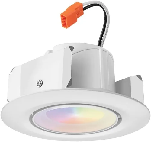 Vista 6 de Juno RB4AC RGBW MW L/SKTWHIP M6 RetroBasics Connect - Luz de techo LED ajustable de color dinámico, rojo, verde, azul, blanco, blanco mate, 4