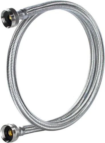 Vista 3 de Certified Appliance WM48SS2PK paquete de 2 conectores de 48 pulgadas flexibles de acero inoxidable para máquina lavarropa