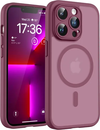 Vista 63 de TOCOL Funda para iPhone 11, compatible con Magsafe, protección completa de cámara, imanes integrados, protección contra caídas, funda translúcida