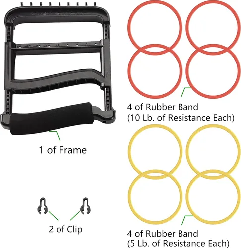 Vista 5 de Hand Exerciser,Finger Exerciser and Hand Strengthener for Hands,Finger,Wrist,Forearms and Thumbs Therapy,Black