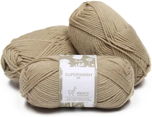Vista 30 de Superwash - Juego de 3 madejas de hilo de lana 100% pura (5.25 onzas), peso DK, procedente directamente de Perú, celestial suave y perfecto