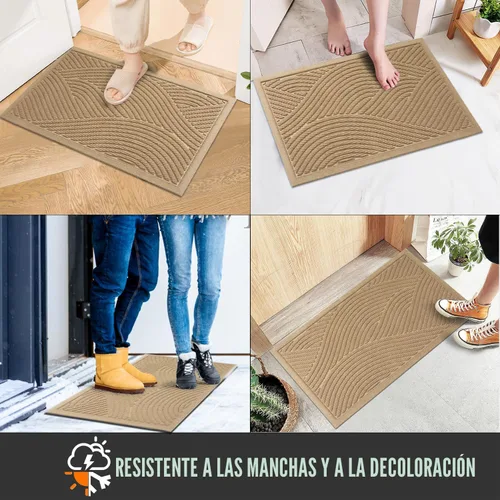 Vista 6 de HIYARD Tapete resistente para puerta delantera, absorbente, resistente a la suciedad fangosa, para puerta de bienvenida para interiores