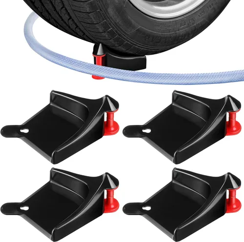 Dreyoo 4 Piezas Guía de Manguera para Automóvil, Rodillo de Manguera de Neumático para Lavado de Automóviles, Guía de Manguera de Neumático para
