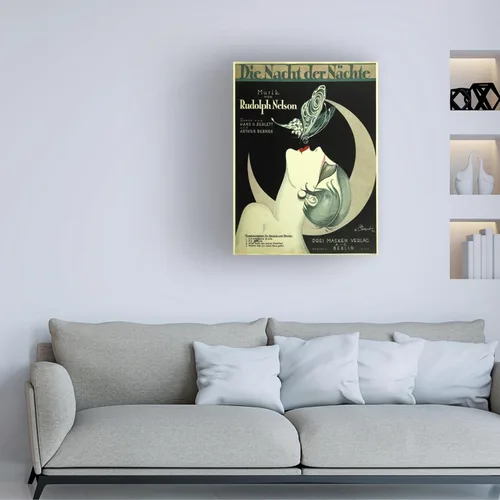 Vista 3 de Trademark Fine Art Art Deco Partitura de Vintage Apple Collection, 14 x 19 pulgadas