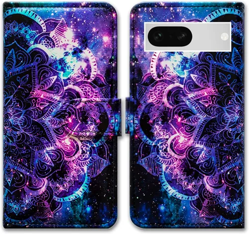 Vista 22 de Bcov Funda para Pixel 7a, diseño de pájaro negro de cuero verde con tapa para teléfono con ranura para tarjetas, soporte para Google Pixel 7a
