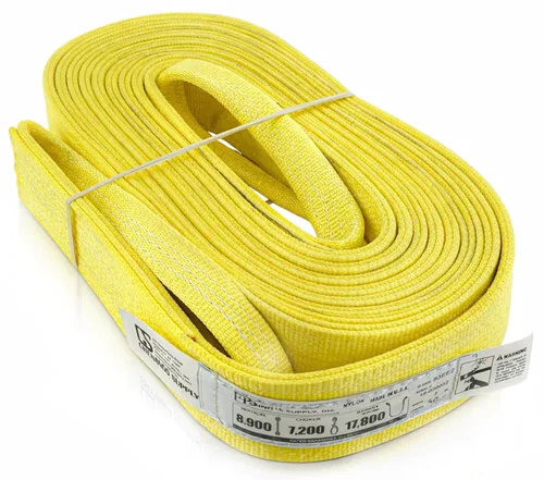 Vista 45 de DD Sling (Hecho en EE. UU.). 2 pulgadas de ancho X (longitudes de 4' a 20') en el listado! Eslingas de nylon de 2 capas con ojo torcido, de ojo a