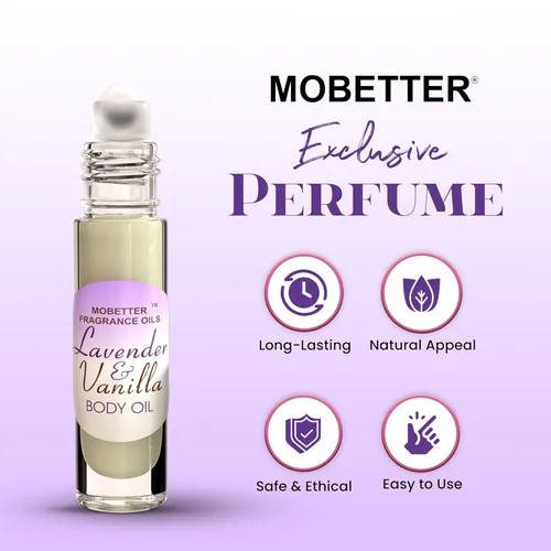 Vista 3 de MOBETTER FRAGRANCE OILS Aceite corporal de perfume de lavanda y vainilla unisex