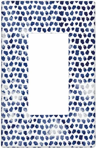 Vista 88 de Moslion Placa de pared basculante de mármol gris y marrón de 1 cuadrilla, arte de granito fluido, onda fluida, salida única, interruptor de luz