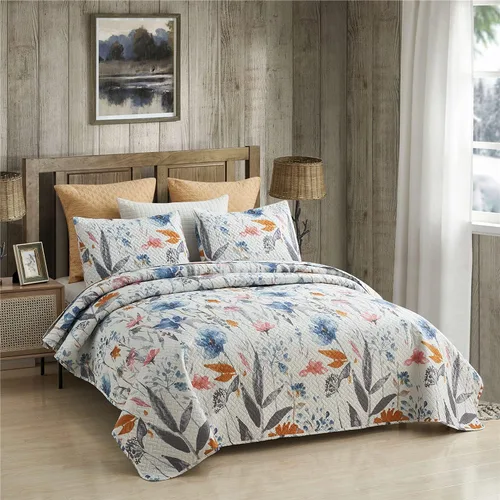 Vista 9 de JML Juego de Edredón Tamaño Full/Queen - Microfibra Cepillada - 3 Piezas - Suave y Transpirable, Juego de Ropa de Cama Estampada Liviana