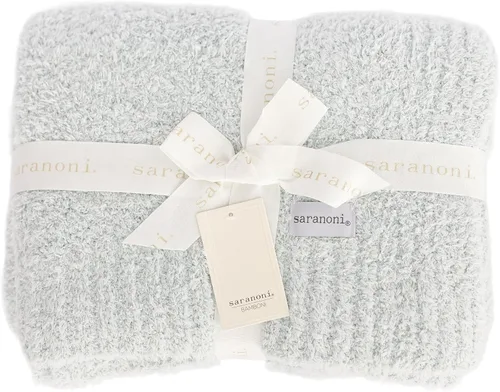 Vista 10 de SARANONI Bamboni - Manta de bebé Manta de felpa de lujo súper suave Mantas de bebé transpirables y cómodas para niños y niñas Caramelo, Mini