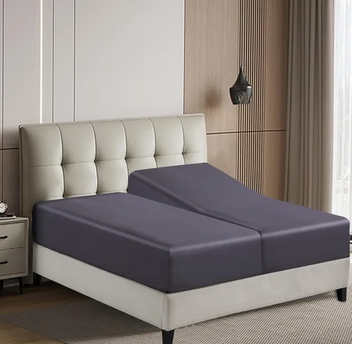 Vista 27 de Paquete de 2 sábanas bajeras bajeras de viscosa de bambú tamaño Queen solamente, 400 hilos, bolsillo profundo de 8 a 16 pulgadas, refrescante