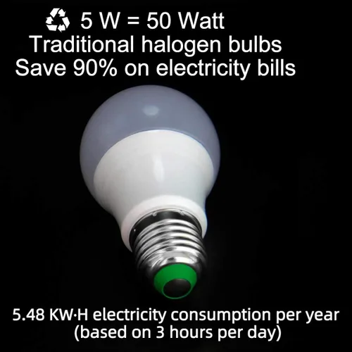 Vista 6 de Bombillas LED E26 de bajo voltaje de 12 V, 5 W, A19, bombilla estándar Edison con base de tornillo equivalente a 50 W, lámpara halógena blanca