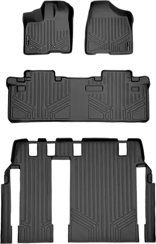 Vista 28 de MAXLINER Alfombrillas de Piso - Juego de Revestimiento de 3 Filas para Toyota Sienna 2013-2020