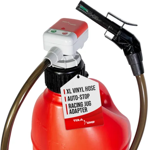 TERA PUMP Bomba de combustible de gas resistente a la lluvia de próxima generación, manguera de vinilo de 4.25 pies de largo, bomba de sifón
