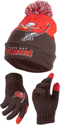 Vista 50 de Ultra Game Gorro de punto de invierno oficial de la NFL para jóvenes, súper suave, con guantes extra cálidos para pantalla táctil