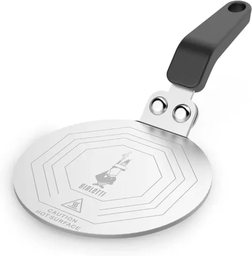 Bialetti Placa de acero inoxidable, adaptador difusor de calor para cocina a inducción, acero, 6 pintas (Paquete de 6)