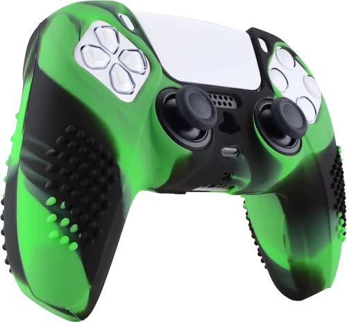 Vista 5 de eXtremeRate PlayVital 3D Studded Edition - Funda de silicona antideslizante para controlador PS5 protector de goma suave para mando inalámbrico PS5