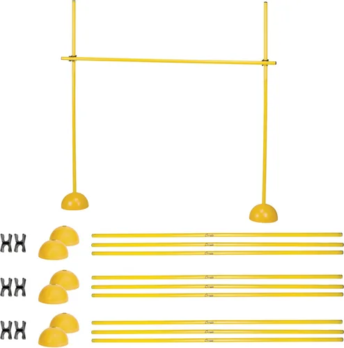 Vista 3 de Champion Sports Agility Training Pole & Hurdle Sets – Speed, Footwork & Coordination Drills, Indoor/Outdoor PVC Poles