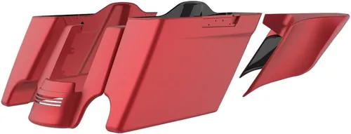 Vista 21 de Cubiertas laterales de alforjas estiradas para motocicleta, extensión extendida para Harley Touring 2014+ - Whisky ámbar Amber Whiskey