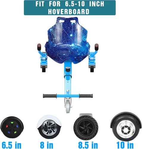 Vista 3 de Hoverboard - Accesorio de asiento de kart para todas las edades Accesorios para aeropatineta compatible con scooter de equilibrio automático