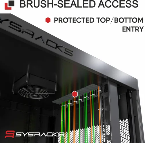 Vista 6 de Gabinete para rack de servidores de montaje en pared 9U – Gabinete de rack de red de 19 pulgadas, gabinete de rack de datos de 18 pulgadas