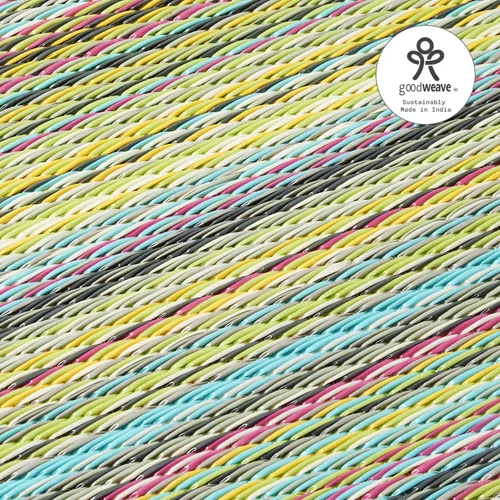 Vista 102 de Fab Habitat Alfombra Rayada para Exteriores - Impermeable, Resistente a la Decoloración, Sin Arrugas, Reversible - Plástico Reciclado Premium