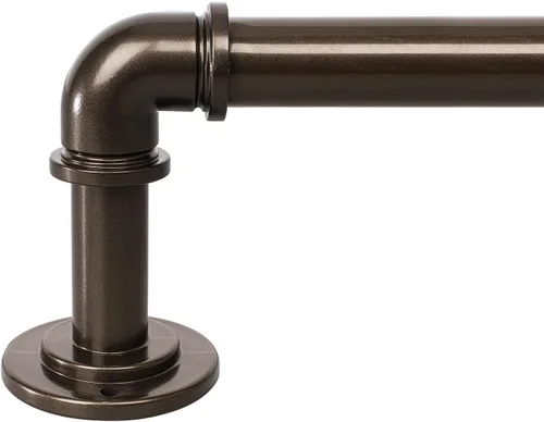 Vista 13 de OLV Barras de cortina industriales blancas para ventanas de 72 a 144 pulgadas (6 a 12 pies), 1 pulgada de diámetro, opacas, ajustables, resistentes