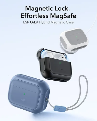 Vista 3 de ESR Funda para AirPods Pro 3, Compatible con Funda de AirPods Pro de 3ª Generación (2025), Compatible con MagSafe, Cubierta de Protección Completa
