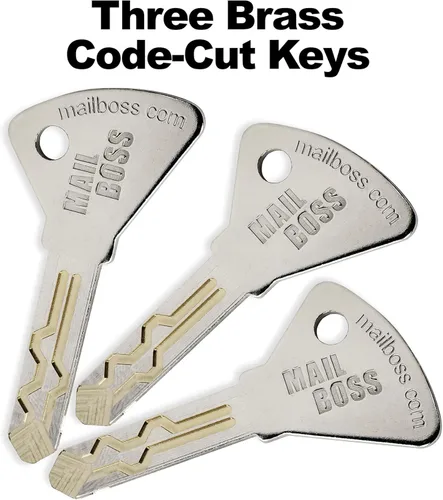 Vista 7 de Mail Boss 7179 Buzón de pared con cierre de bloqueo de seguridad para casa adosada, Blanco Alpino