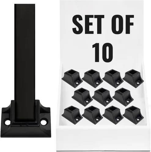 Vista 12 de Conectores giratorios balaustres con juego de tornillos para uso con balaustres cuadrados huecos de hierro de 1/2 pulgada - Paquete de 10 - DHSBC