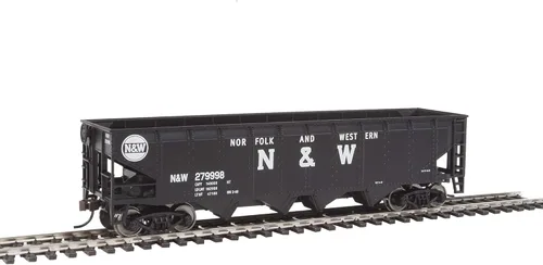 Vista 12 de Walthers Trainline Tolva compensada - Listo para funcionar- Escala HO nacional canadiense (marrón, blanco; logotipo grande)