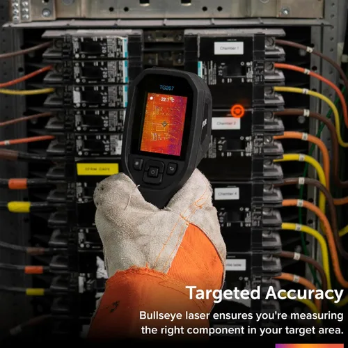Vista 5 de Cámara de imagen térmica FLIR TG267 con láser Bullseye: Cámara infrarroja de grado comercial para inspección de edificios, HVAC y eléctrico