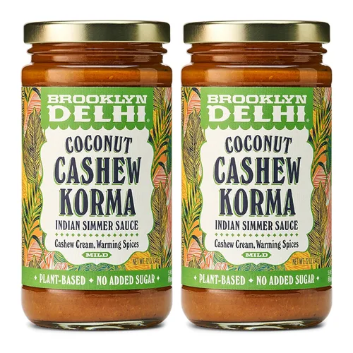 Vista 14 de Brooklyn Delhi - Korma de Coco y Anacardo - Salsa india a fuego lento con crema de anacardo y especias aromáticas - Suficientemente suave para un