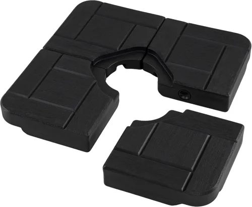 Giantex Base de sombrilla de patio de 4 piezas, soporte voladizo resistente de 178 libras con boquillas de agua y arena fáciles de llenar, placas