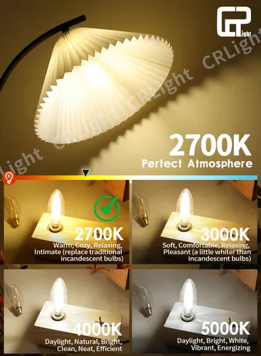 Vista 3 de CRLight Bombillas LED regulables para candelabros de 6 W, 700 lúmenes, equivalente a 70 W, base E12, bombillas LED de 2700 K blanco cálido