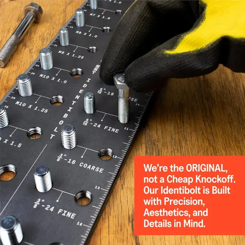 Vista 4 de SST - Original Identibolt - Comprobador de roscas preciso y montaje en pared - Roscas imperiales SAE y métricas - Identificador de 28 tuercas