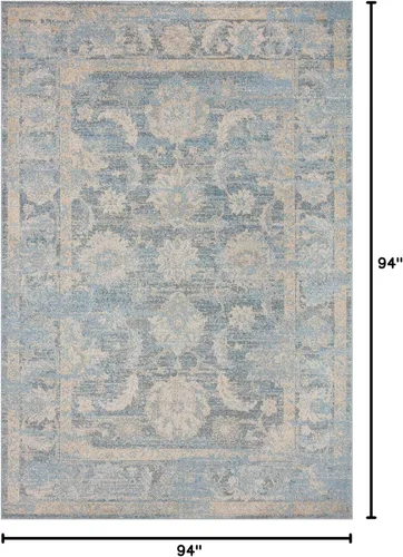 Vista 111 de Loloi Colección Odette ODT-06 - Alfombra de pasillo, 2 pies 7 pulgadas x 10 pies 0 pulgadas, cielo/multi