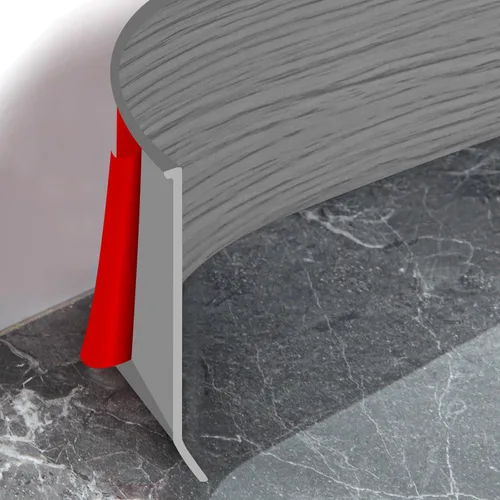 Vista 14 de Moldura flexible para zócalo de 4 pulgadas, base de pared de vinilo autoadhesivo para despegar y pegar, base de goma para zócalo de pared