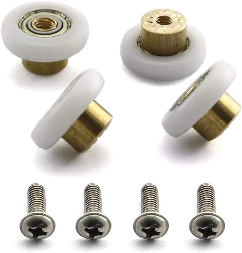 Vista 5 de 4 Sets Shower Door Rollers Runners Wheels Replacement Part Bathroom Glass Shower Sliding Door - 19mm x 5mm