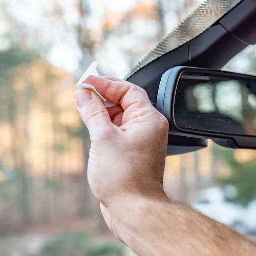 Vista 5 de EZ Pass/I-Pass/Toll Tag Kit de montaje de cinta transparente, 4 juegos (8 tiras) de doble cara con tira de velcro, agarre de cinta alienígena