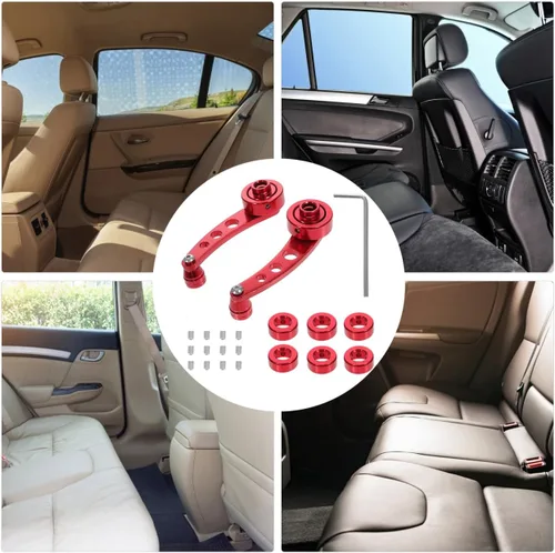 Vista 6 de BESPORTBLE Juego de reemplazo de manivela de ventana para coche, 1 par, color rojo