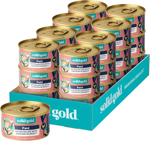 Vista 11 de Solid Gold comida húmeda para gatos desmenuzada con salsa - Alimento enlatado para gatos hecho con atún real - Sin granos de los Cinco Océanos