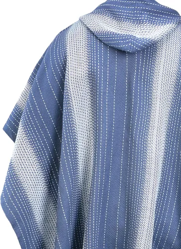 Vista 6 de INTI ALPACA Poncho con capucha de alpaca para hombre, capa de lana con capucha, poncho largo de invierno, cómodo abrigo de casa, color sólido