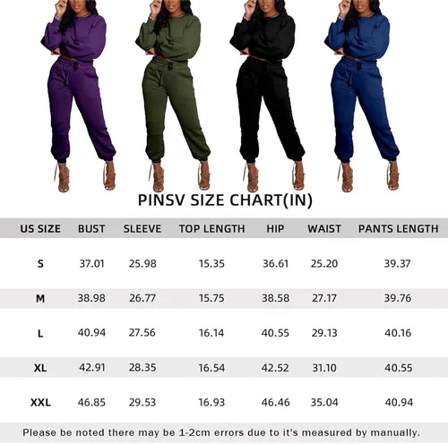 Vista 7 de PINSV Trajes de dos piezas para mujer, trajes de entrenamiento