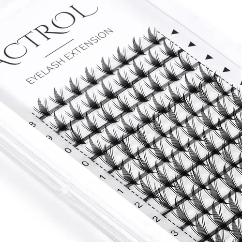 Vista 5 de Pestañas de anime con forma de pluma, extensiones de racimo de pestañas naturales de manga individual