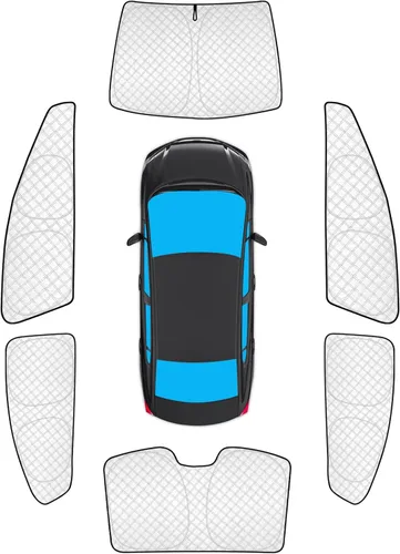 Vista 95 de KMF 6 piezas de parasoles gruesos para Mazda 3 Hatchback (No Sedán) 2014-2018 Accesorios, parasoles completos para parabrisas y ventanas de coche