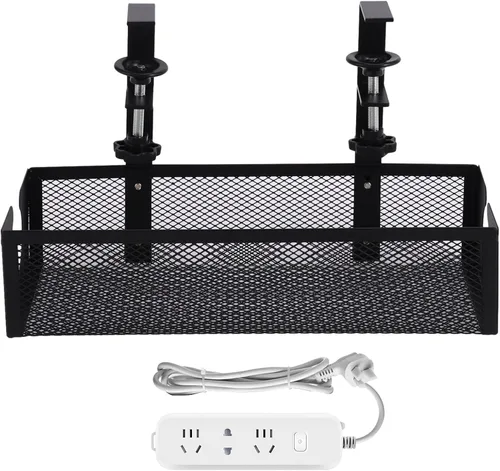 Vista 8 de Under Desk Cable Organizer Tray, Space Saving Drillless Organizer – Under Table Cable Organizer For Family, Friends, Adults, Home, Office, Study