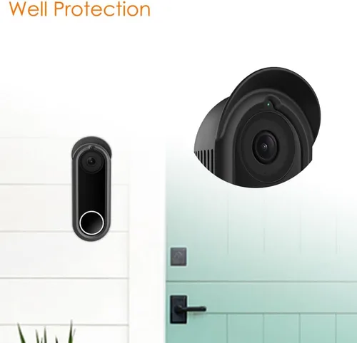 Vista 3 de Fintie Funda de silicona para el timbre Google Nest (cableado, 1ª/2ª generación), color negro